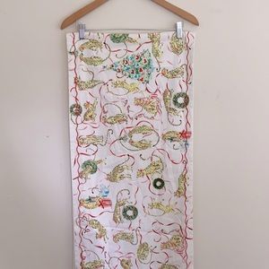 Anthropologie Cheetah Christmas Table Runner